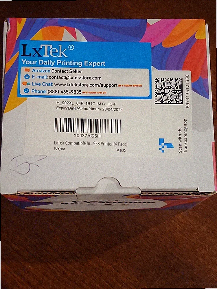 LxTek 902XL Ink Cartridges 4 Pack Compatible HP 902 XL Combo CMYK