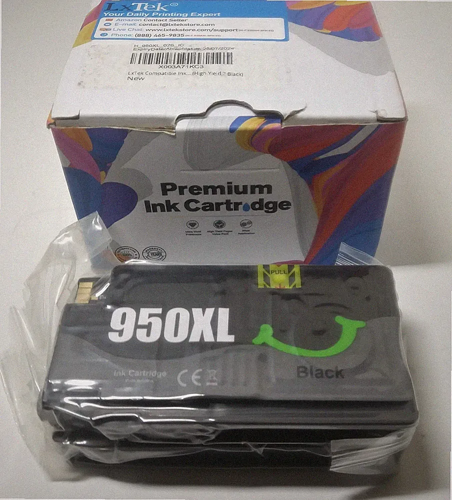 LxTek 950XL 1Pk Black Replacement Printer Ink For HP 8100 Expires: 07/28/2024