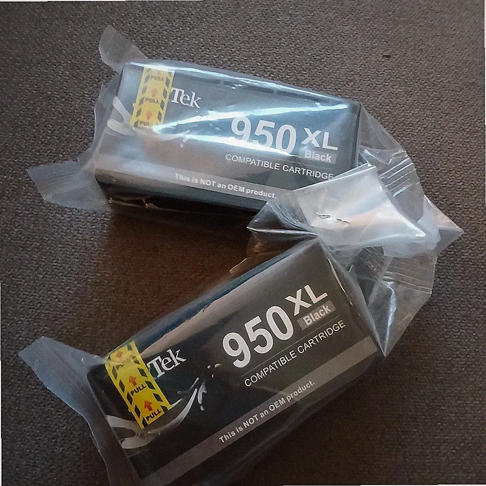 LxTek 950xl black ink cartridge Printer For HP Officejet Pro 8600 Two Sealed New