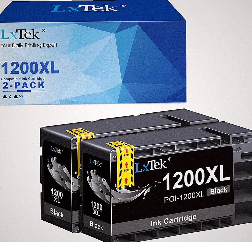 LxTek Compatible Ink Cartridge Replacement for CN1200XL black, black